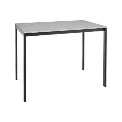 Стол обеденный SIGNAL MARIO эффект белого мрамора/черный 100/60